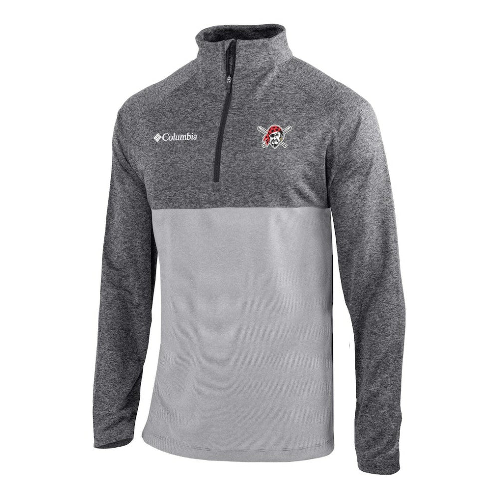 Pittsburgh Pirates Columbia Omni-Wick Raglan Rockin' It Quarter-Zip Pullover - Gray Pullover