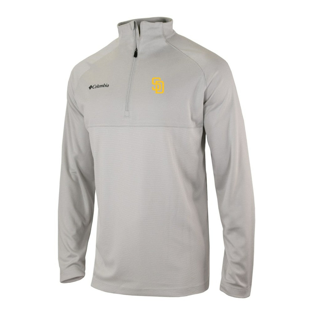 San Diego Padres Columbia Omni-Wick Raglan Rockin' It Quarter-Zip Pullover - Gray Pullover