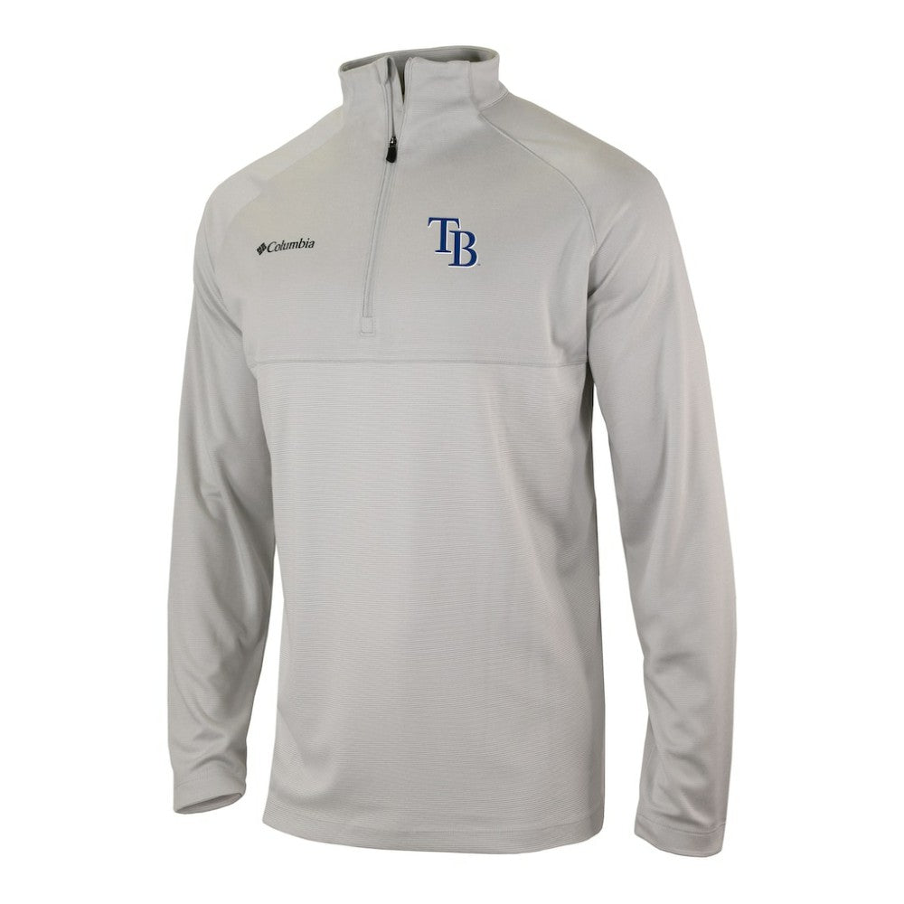 Tampa Bay Rays Columbia Omni-Wick Raglan Rockin' It Quarter-Zip Pullover - Gray Pullover