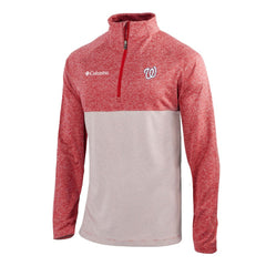 Washington Nationals Columbia Omni-Wick Raglan Rockin' It Quarter-Zip Pullover - Red Pullover