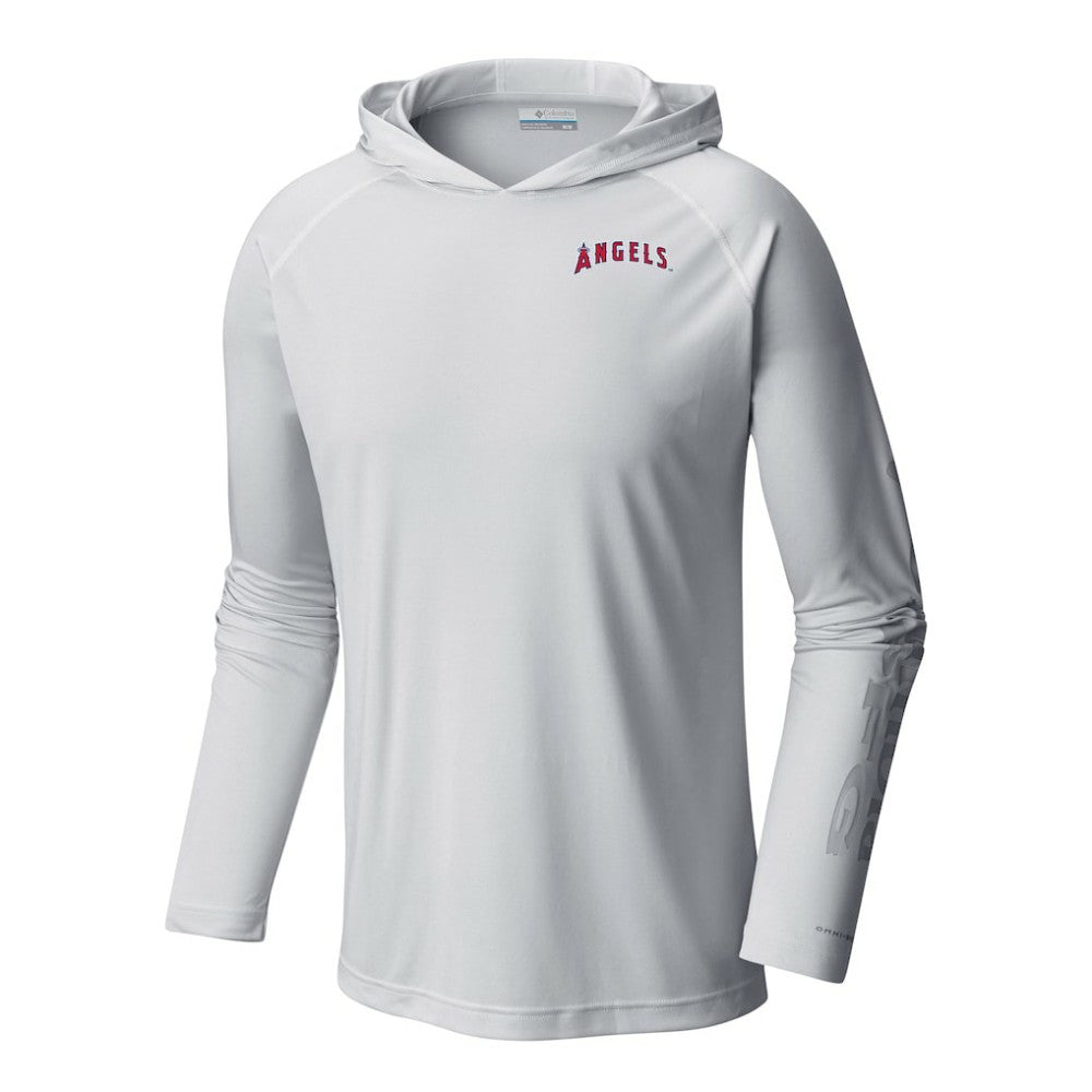 Los Angeles Angels Columbia Terminal Tackle Omni-Shade Pullover Hoodie - White Hoodies
