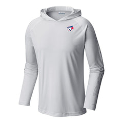 Toronto Blue Jays Columbia Terminal Tackle Omni-Shade Pullover Hoodie - White Hoodies