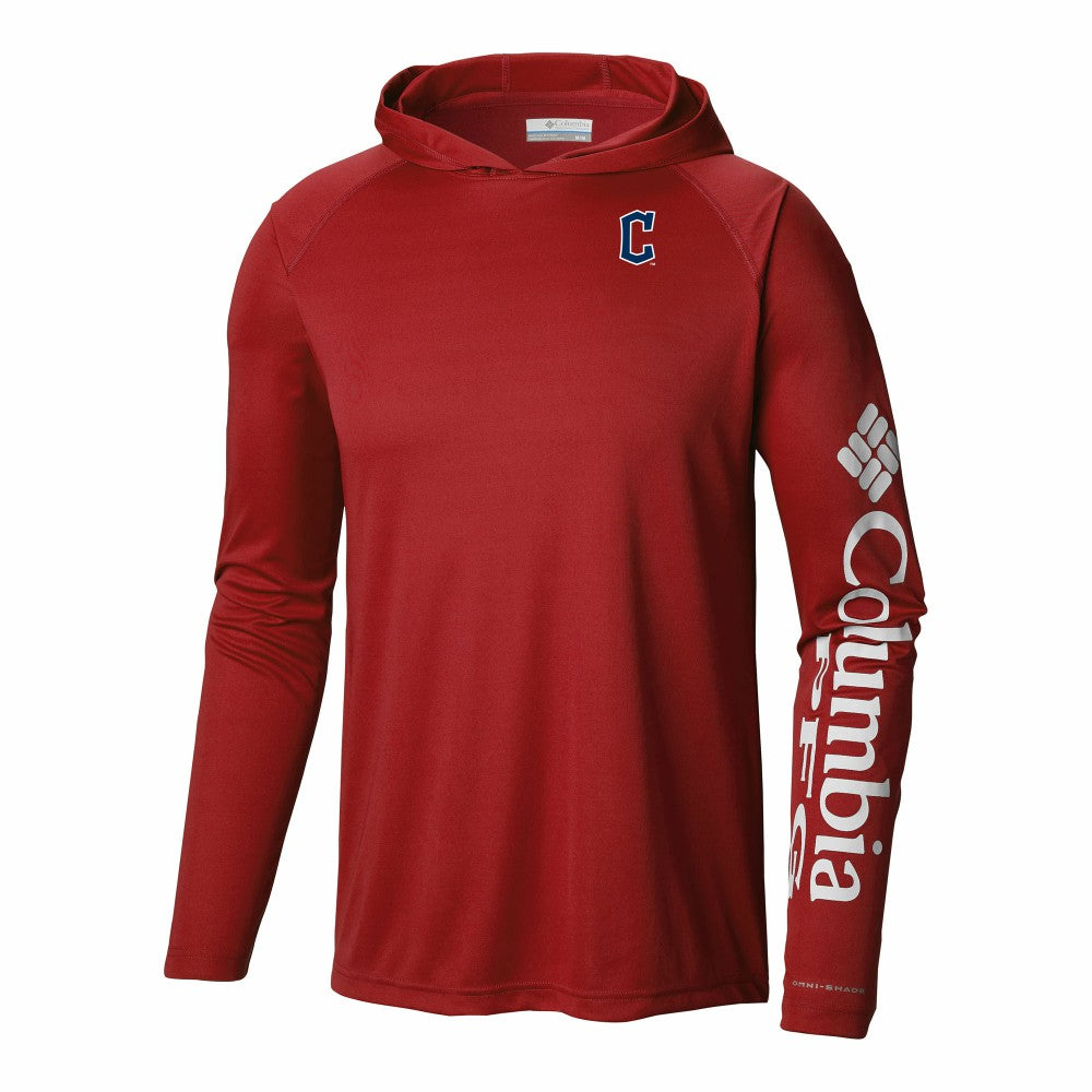 Cleveland Guardians Columbia Terminal Tackle Omni-Shade Pullover Hoodie - Red Hoodies