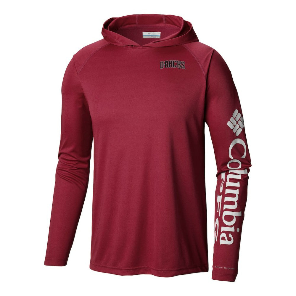 Arizona Diamondbacks Columbia Terminal Tackle Omni-Shade Pullover Hoodie - Red Hoodies