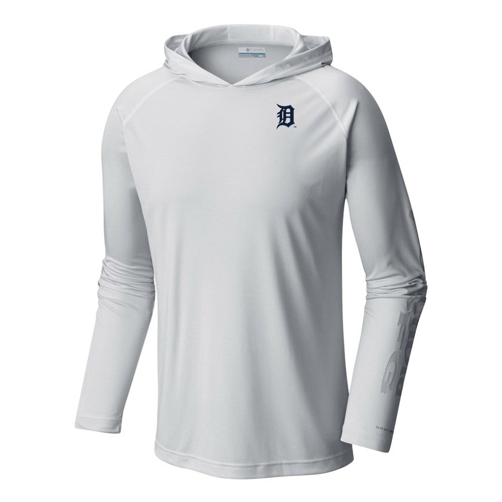 Detroit Tigers Columbia Terminal Tackle Omni-Shade Pullover Hoodie - White Hoodies