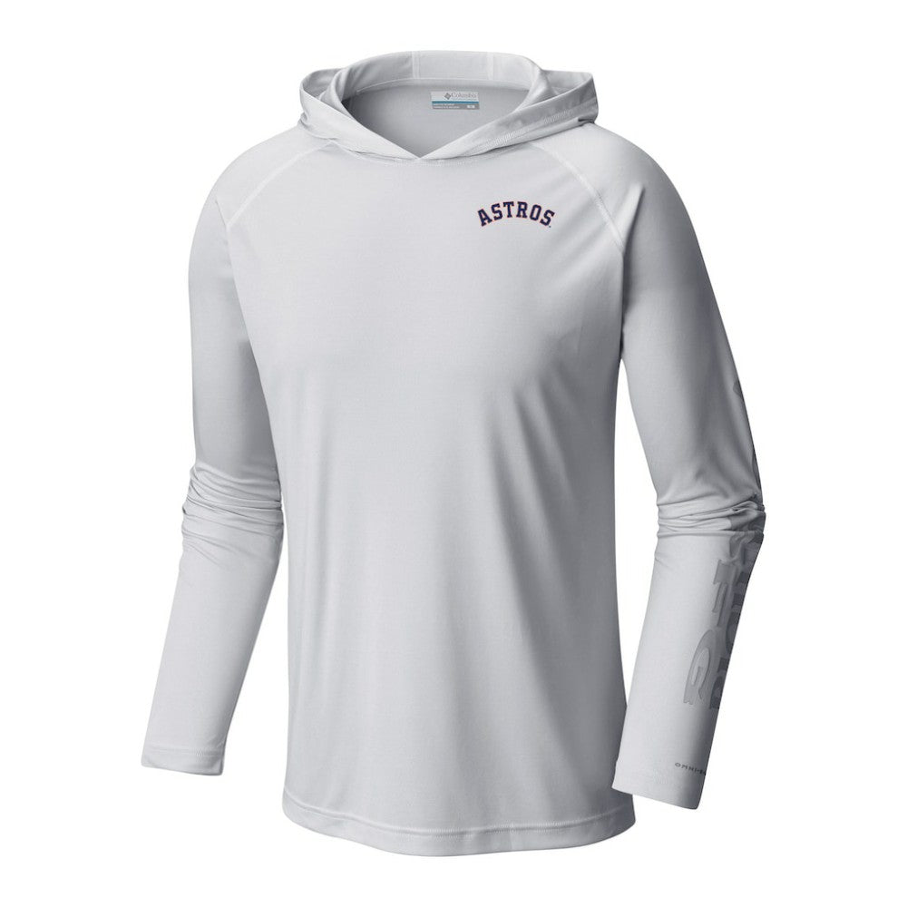 Houston Astros Columbia Terminal Tackle Omni-Shade Pullover Hoodie - White Hoodies