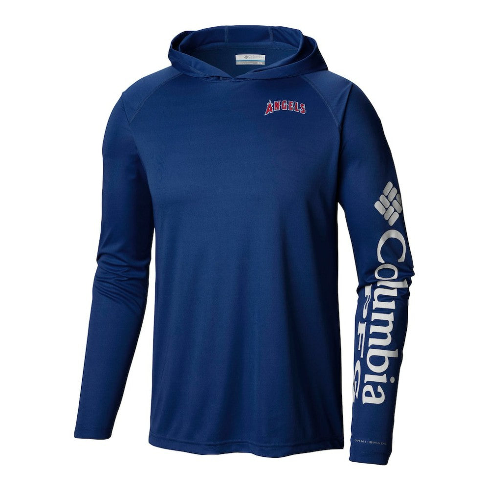 Los Angeles Angels Columbia Terminal Tackle Omni-Shade Pullover Hoodie - Navy Hoodies