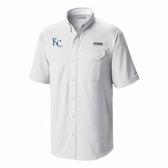 Kansas City Royals Columbia Omni-Wick Low Drag Offshore Button-Up Shirt - White