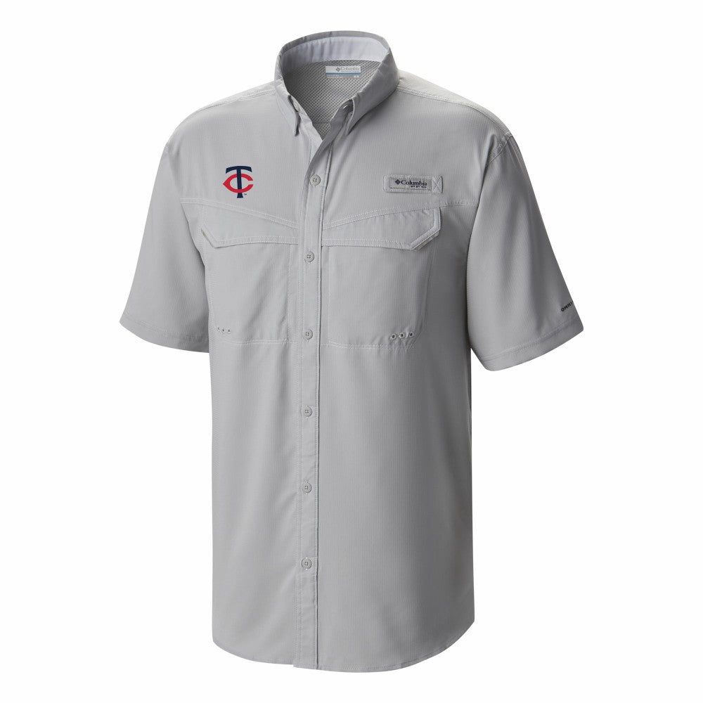 Minnesota Twins Columbia Omni-Wick Low Drag Offshore Button-Up Shirt - Gray