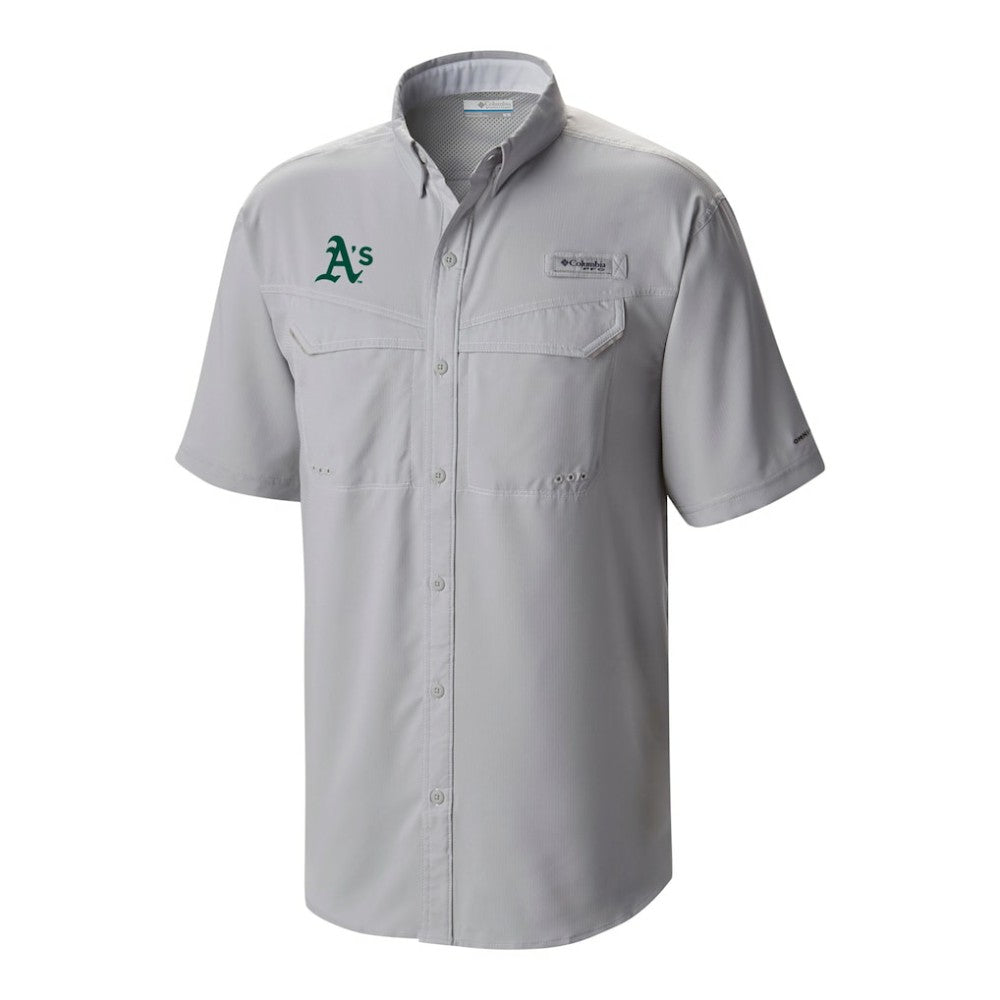 Athletics Columbia Omni-Wick Low Drag Offshore Button-Up Shirt - Gray