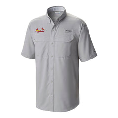 St. Louis Cardinals Columbia Omni-Wick Low Drag Offshore Button-Up Shirt - Gray
