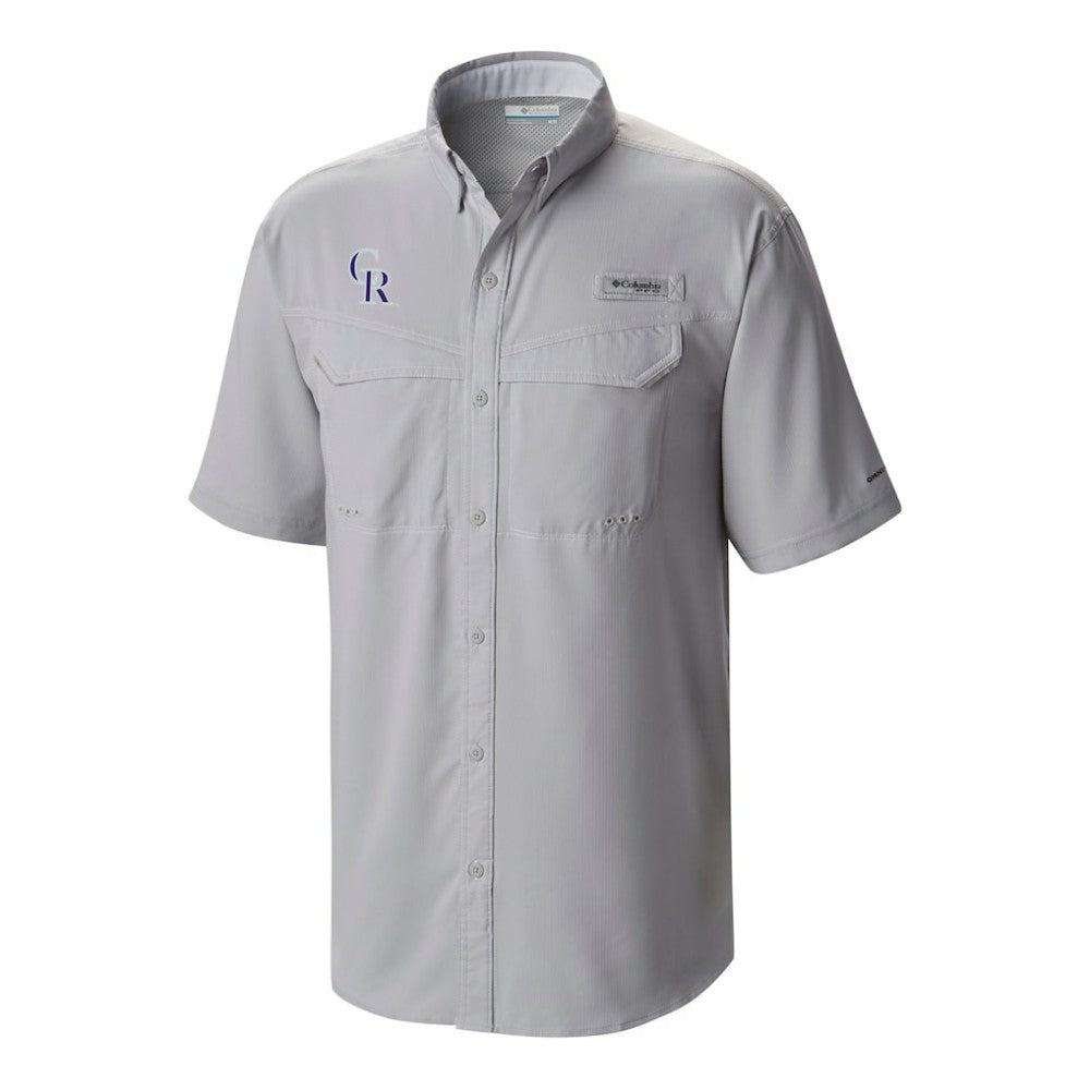 Colorado Rockies Columbia Omni-Wick Low Drag Offshore Button-Up Shirt - Gray