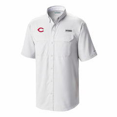 Cincinnati Reds Columbia Omni-Wick Low Drag Offshore Button-Up Shirt - White