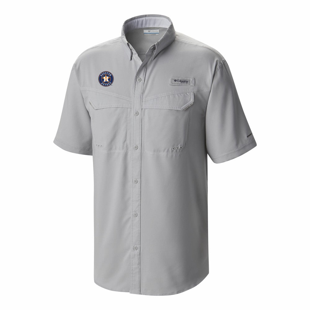 Houston Astros Columbia Omni-Wick Low Drag Offshore Button-Up Shirt - Gray