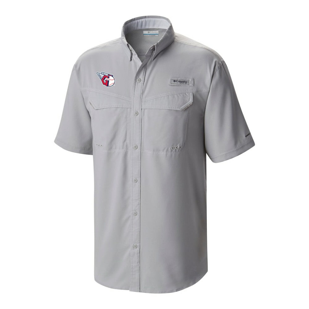 Cleveland Guardians Columbia Omni-Wick Low Drag Offshore Button-Up Shirt - Gray