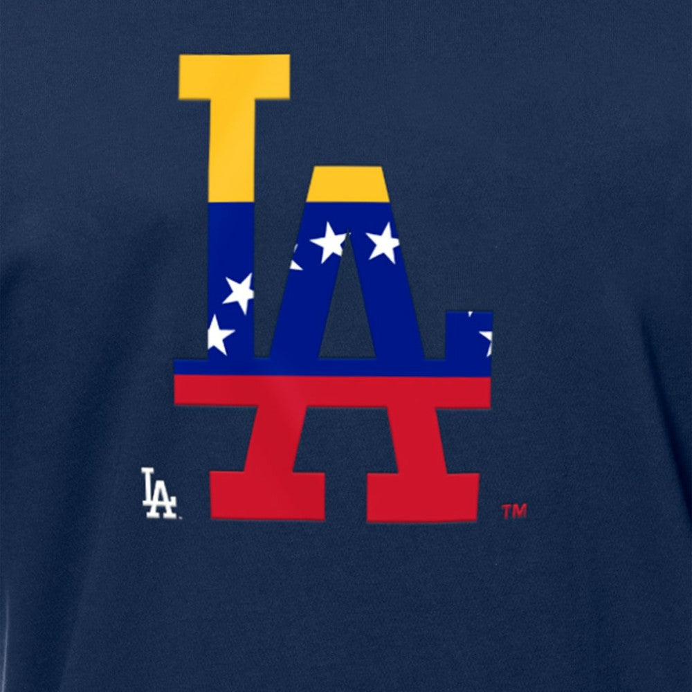 Los Angeles Dodgers New Era Venezuelan Flag Logo T-Shirt - Navy T-shirts