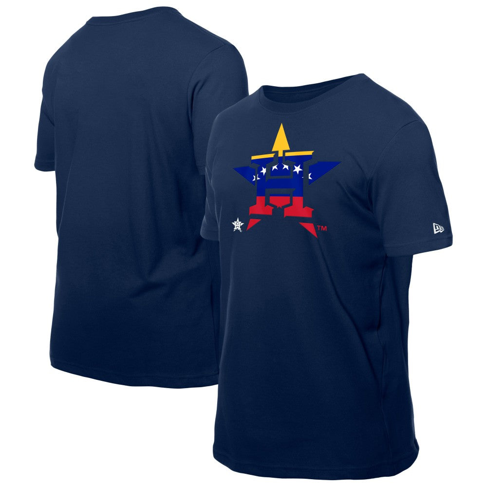 Houston Astros New Era Venezuelan Flag Logo T-Shirt - Navy T-shirts