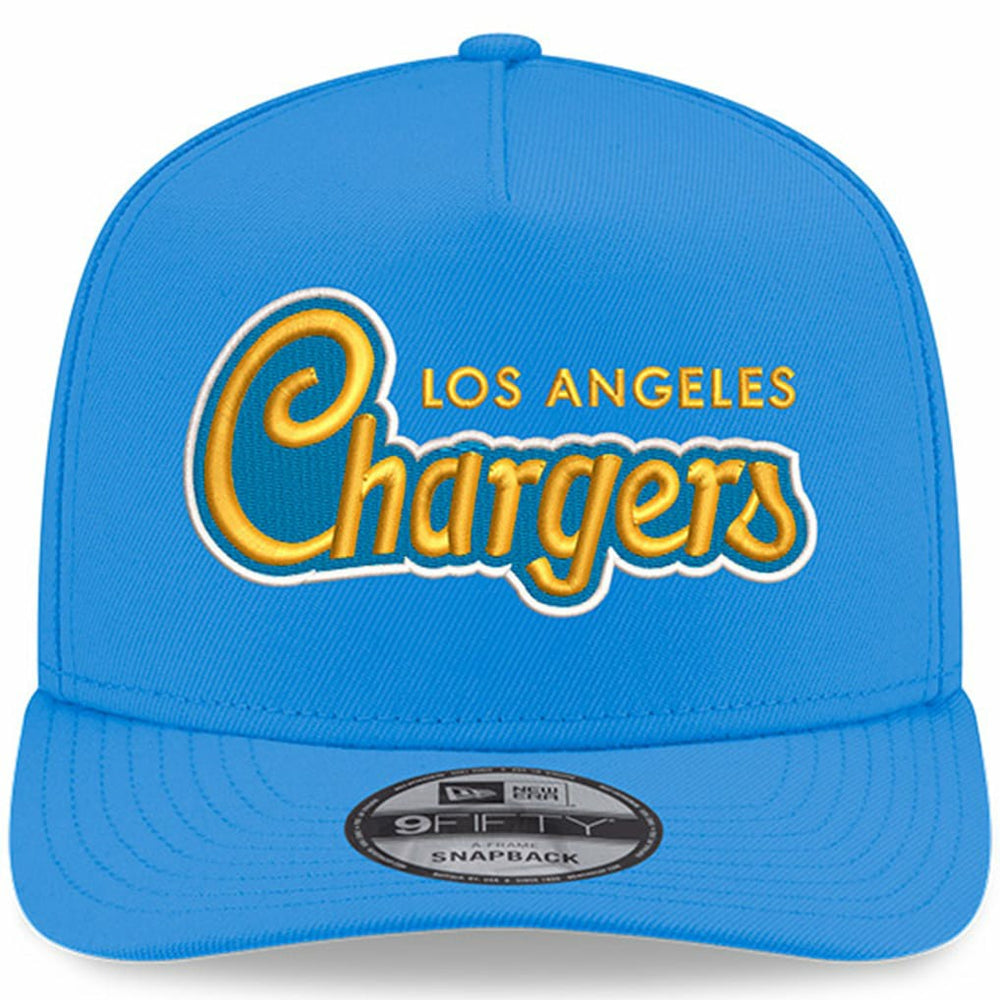 Los Angeles Chargers New Era Charger Power A-Frame 9FIFTY Snapback Hat Powder Blue