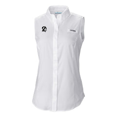 Tampa Bay Buccaneers Women's Historic Tamiami Omni-Shade Sleeveless Button-Up Shirt White