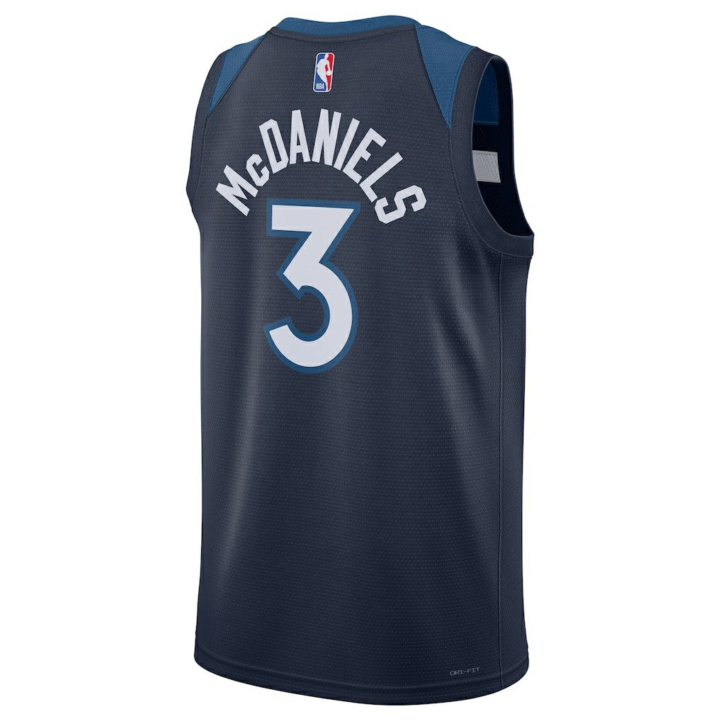 Jaden McDaniels Minnesota Timberwolves Unisex Swingman Player Jersey Icon Edition Navy