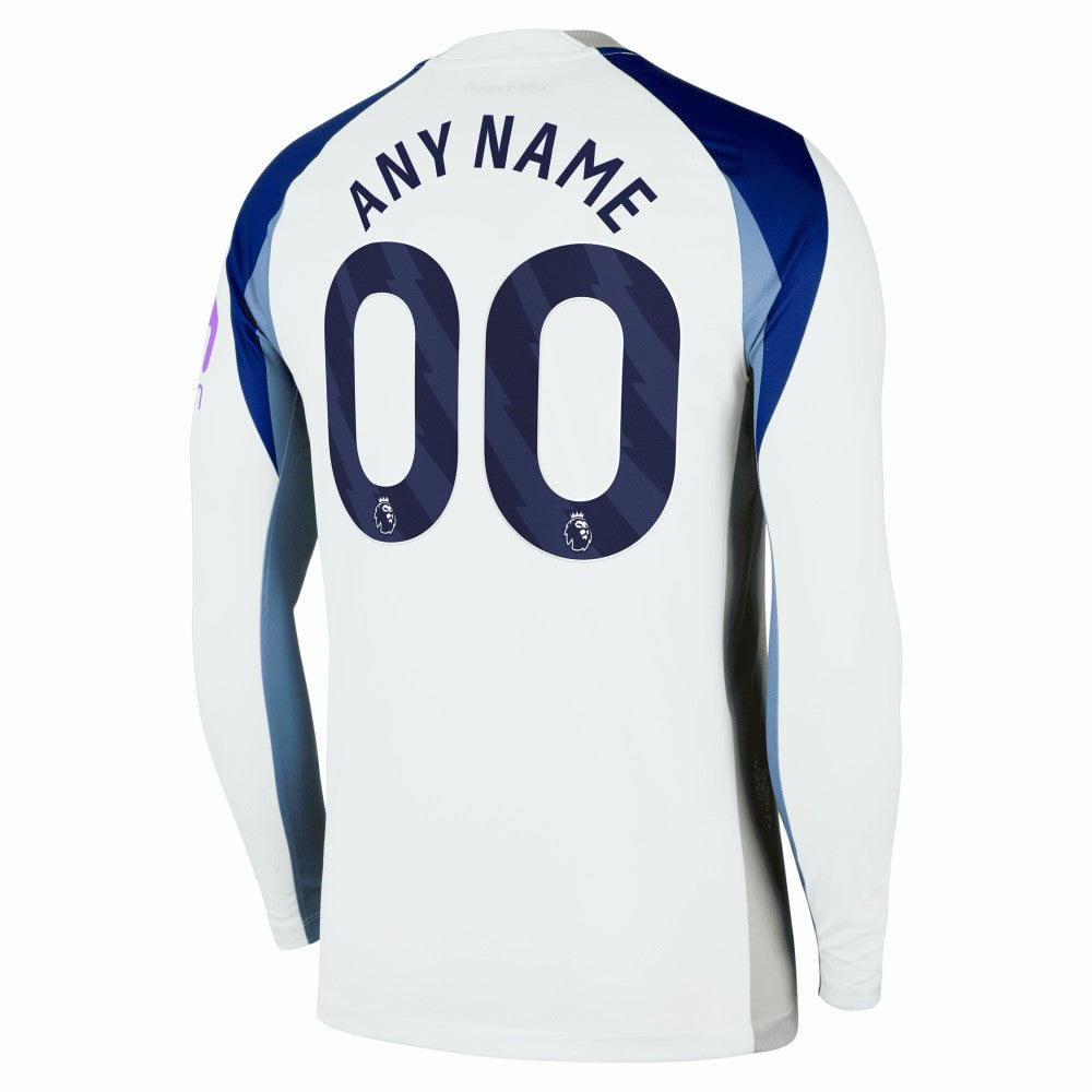 Tottenham Hotspur 2025/26 Home Replica Long Sleeve Custom Jersey White shop
