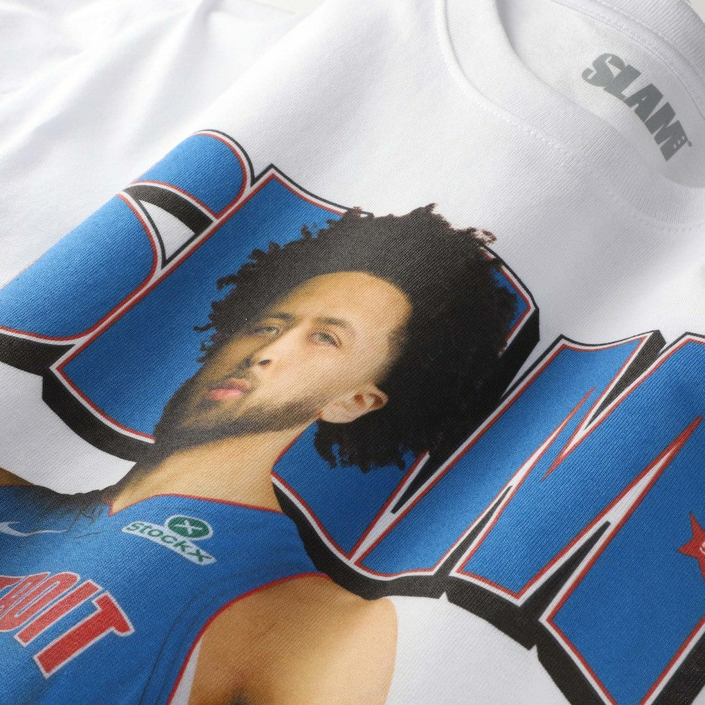 Cade Cunningham Detroit Pistons SLAM Unisex April/May 2025 Cover Graphic T-Shirt White
