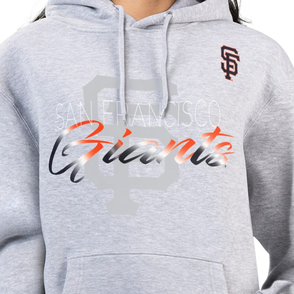 San Francisco Giants G-III 4Her by Carl Banks Women's Shadow Logo Graphic Pullover Hoodie - Heather Gray Hoodies