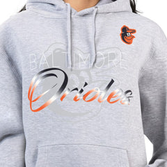 Baltimore Orioles G-III 4Her by Carl Banks Women's Shadow Logo Graphic Pullover Hoodie - Heather Gray Hoodies