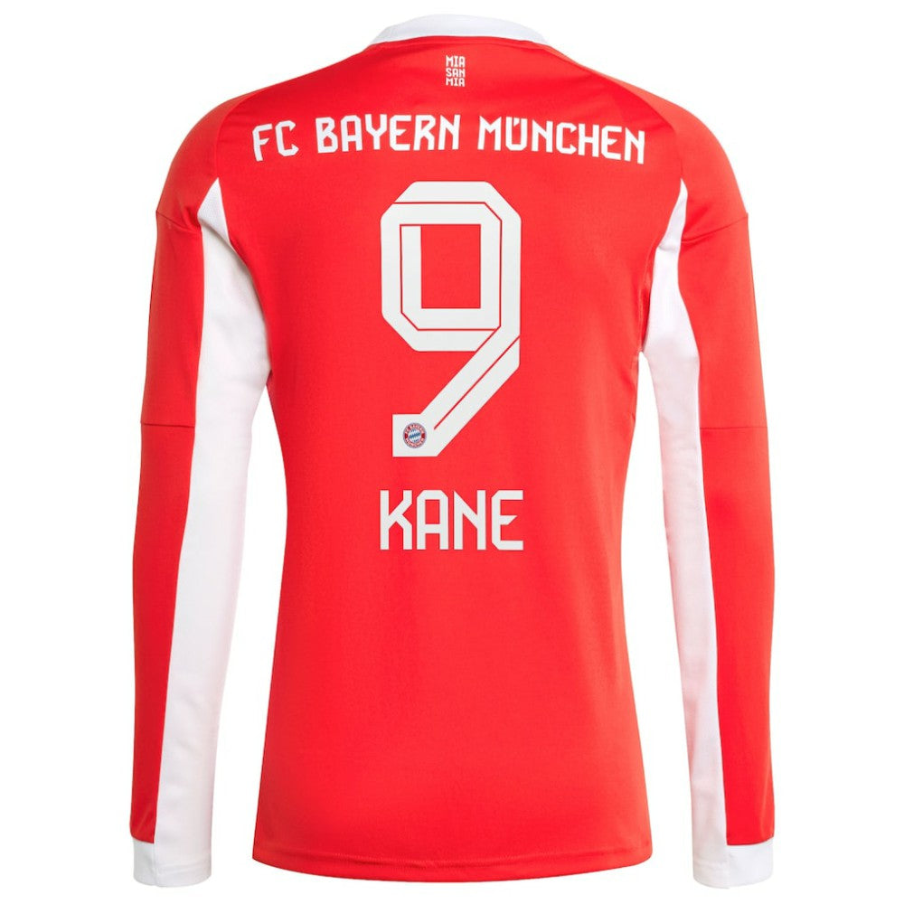Harry Kane Bayern Munich 2025/26 Home Replica Long Sleeve Jersey Red