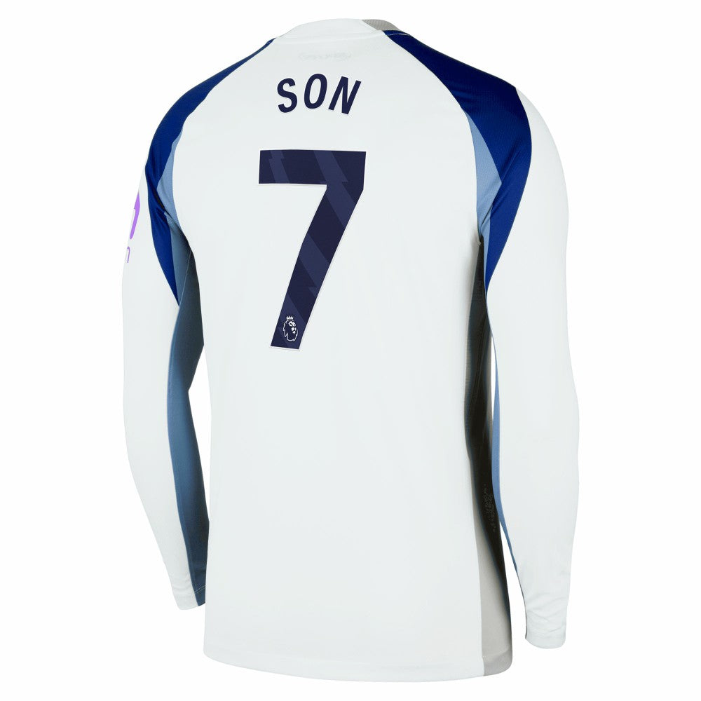 Son Heung-Min Tottenham Hotspur 2025/26 Home Replica Long Sleeve Jersey White