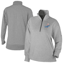 Los Angeles Dodgers Columbia Women's Birchwood Hills Quarter-Zip Pullover - Gray Pullover