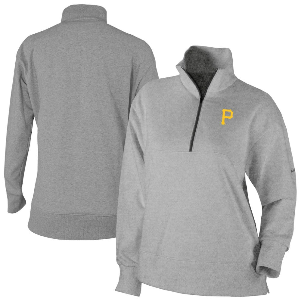 Pittsburgh Pirates Columbia Women's Birchwood Hills Quarter-Zip Pullover - Gray Pullover