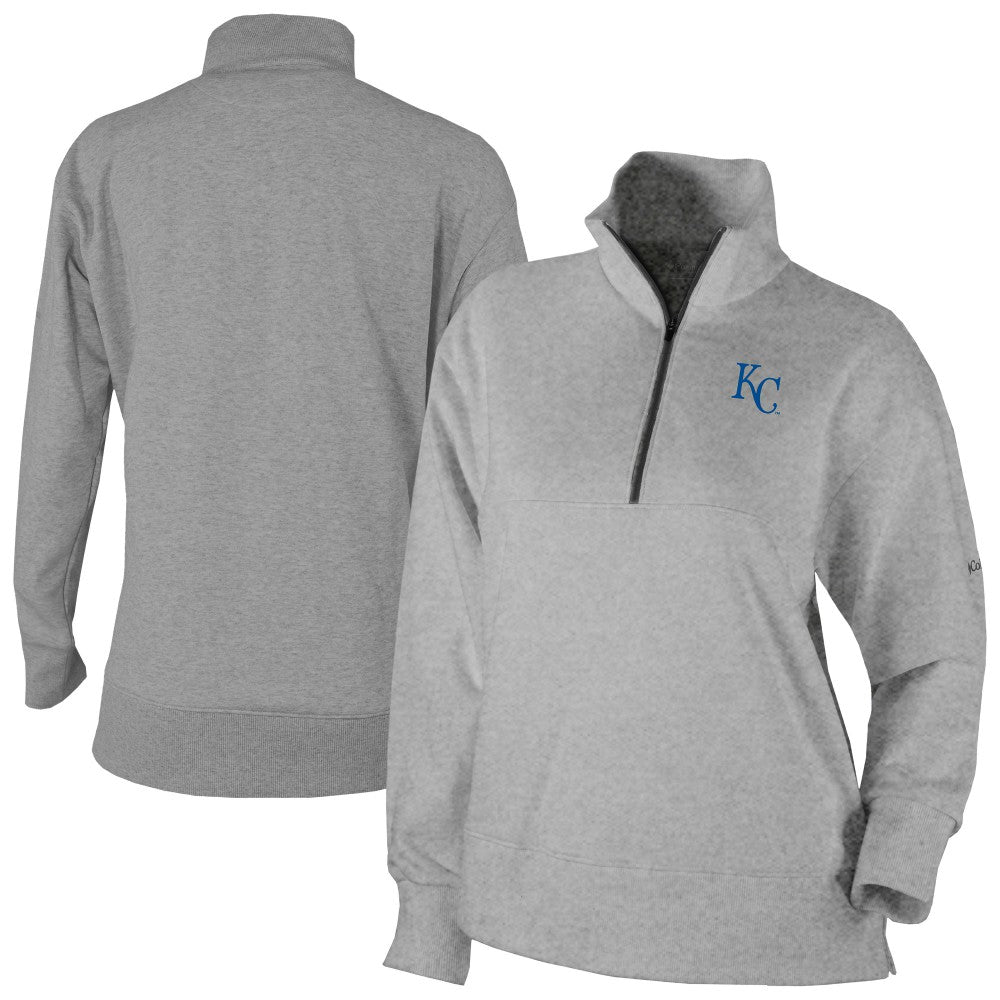Kansas City Royals Columbia Women's Birchwood Hills Quarter-Zip Pullover - Gray Pullover