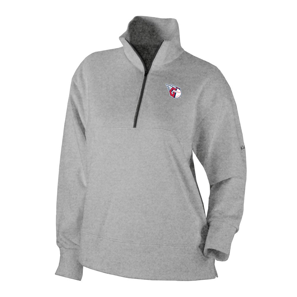 Cleveland Guardians Columbia Women's Birchwood Hills Quarter-Zip Pullover - Gray Pullover