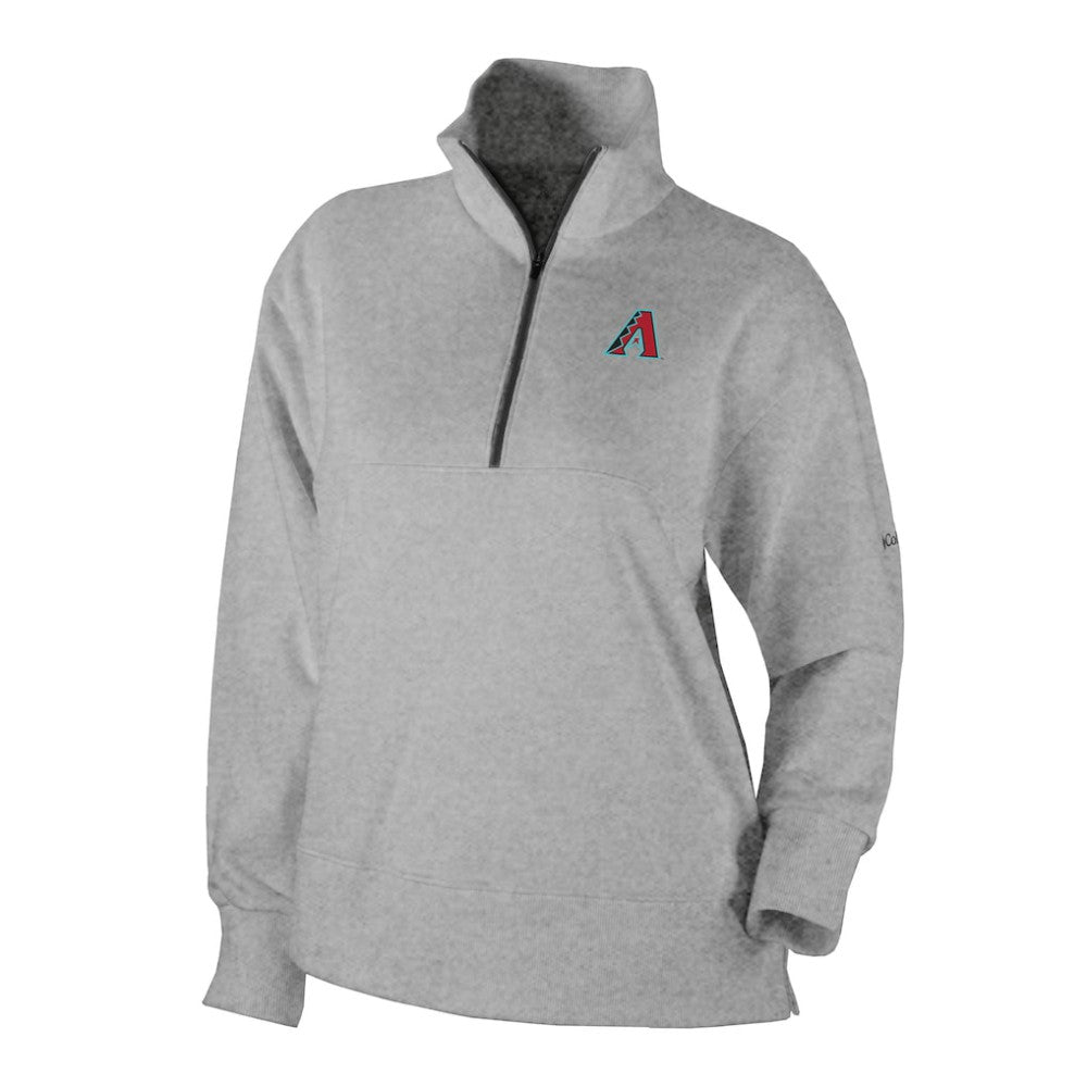 Arizona Diamondbacks Columbia Women's Birchwood Hills Quarter-Zip Pullover - Gray Pullover