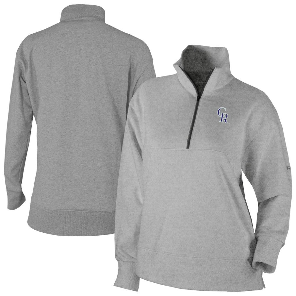 Colorado Rockies Columbia Women's Birchwood Hills Quarter-Zip Pullover - Gray Pullover
