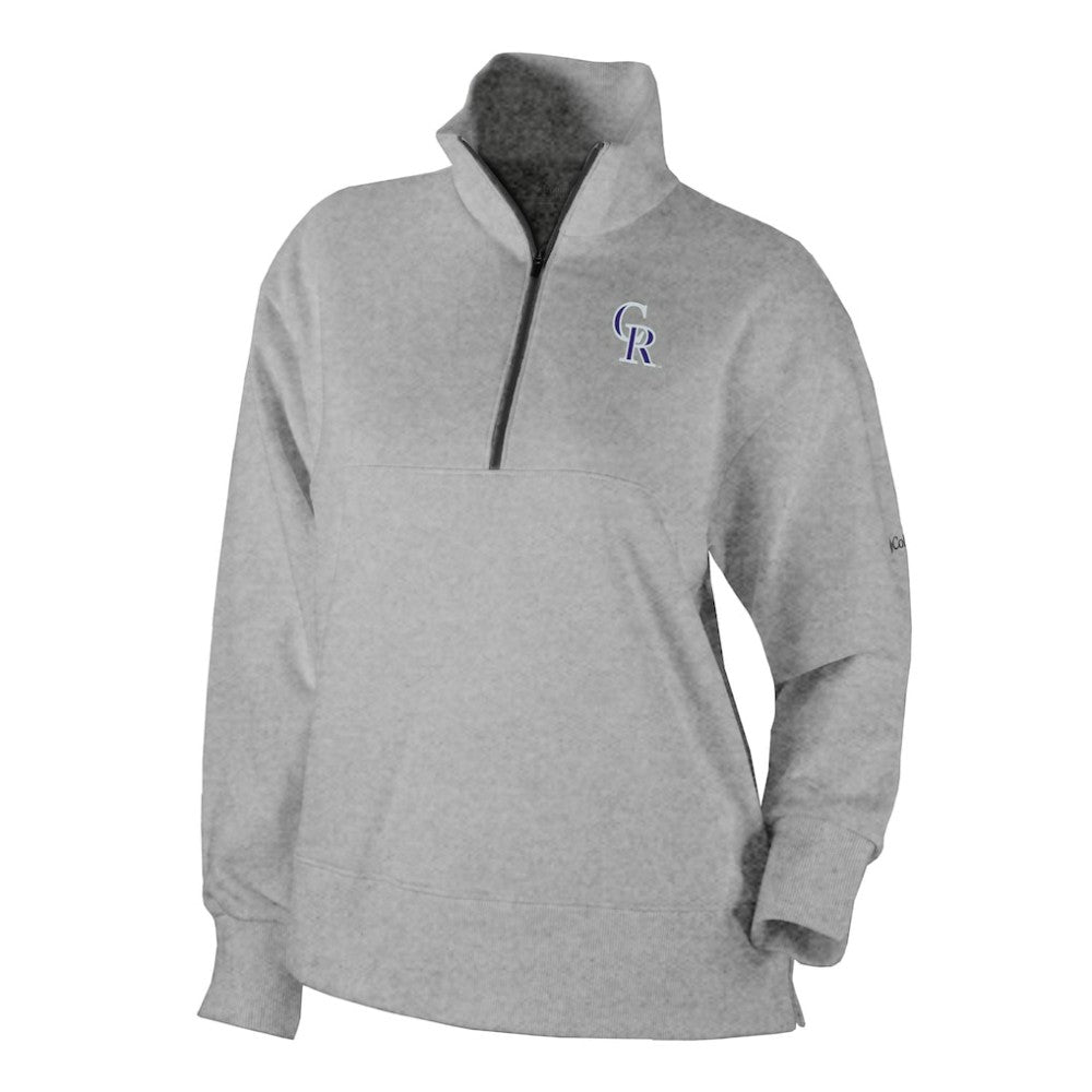 Colorado Rockies Columbia Women's Birchwood Hills Quarter-Zip Pullover - Gray Pullover
