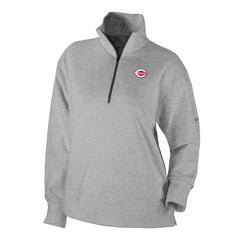 Cincinnati Reds Columbia Women's Birchwood Hills Quarter-Zip Pullover - Gray Pullover