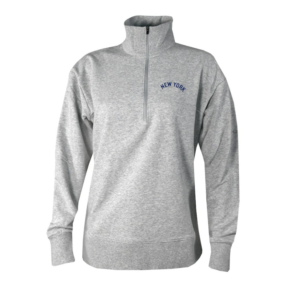 New York Yankees Columbia Women's Birchwood Hills Quarter-Zip Pullover - Gray Pullover