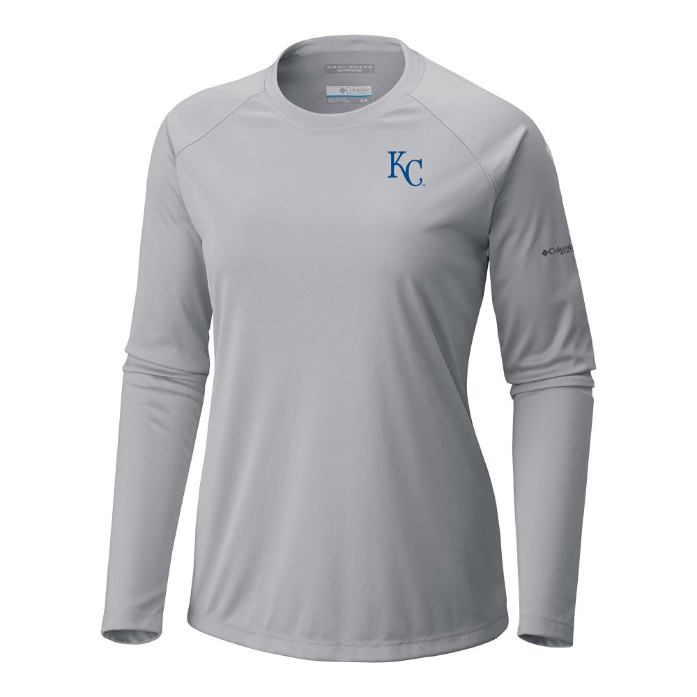 Kansas City Royals Columbia Tidal Tee II Long Sleeve T-Shirt - Gray T-shirts