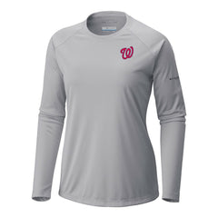 Washington Nationals Columbia Tidal Tee II Long Sleeve T-Shirt - Gray T-shirts