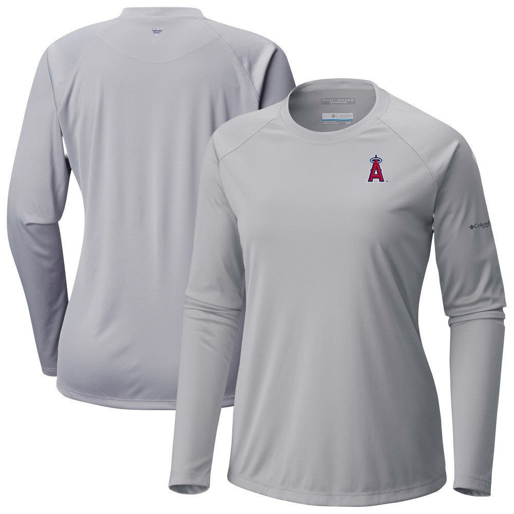 Los Angeles Angels Columbia Tidal Tee II Long Sleeve T-Shirt - Gray T-shirts