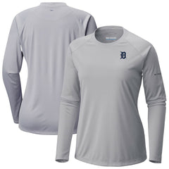 Detroit Tigers Columbia Tidal Tee II Long Sleeve T-Shirt - Gray T-shirts