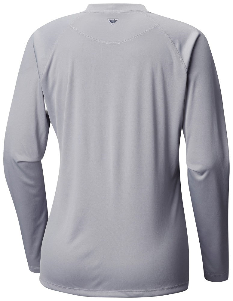 Cincinnati Reds Columbia Tidal Tee II Long Sleeve T-Shirt - Gray T-shirts