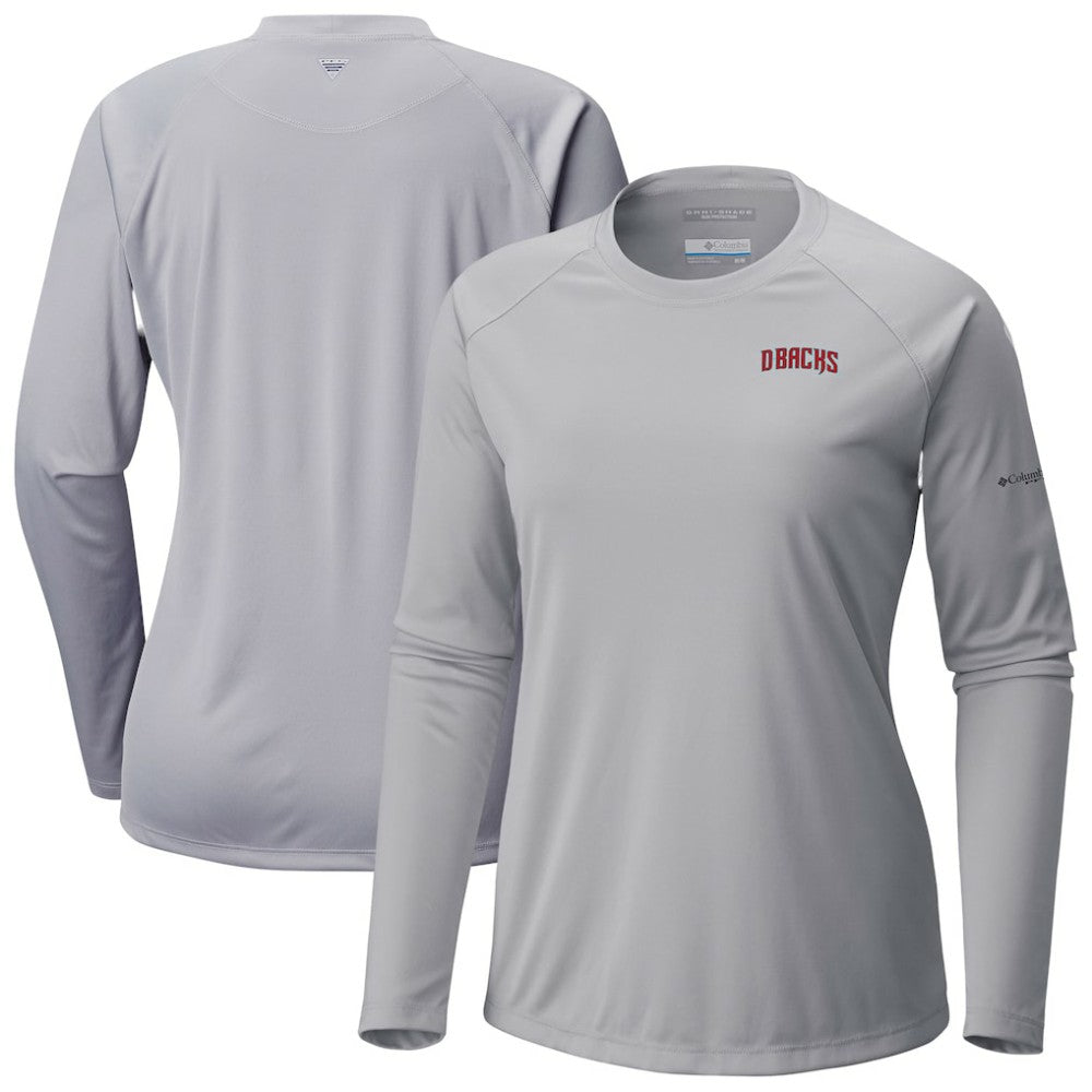 Arizona Diamondbacks Columbia Tidal Tee II Long Sleeve T-Shirt - Gray T-shirts