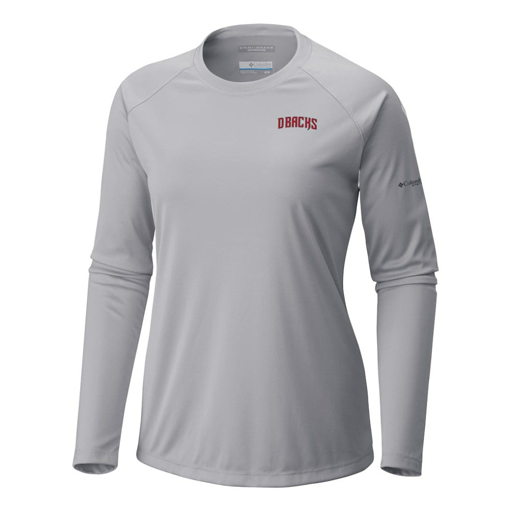 Arizona Diamondbacks Columbia Tidal Tee II Long Sleeve T-Shirt - Gray T-shirts