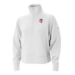 Minnesota Twins Columbia Women's Wickhams Hills Raglan Omni-Wick Quarter-Zip Pullover - White Pullover