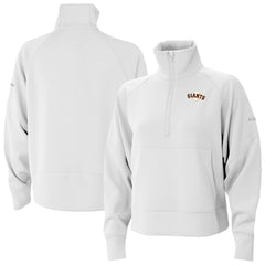 San Francisco Giants Columbia Women's Wickhams Hills Raglan Omni-Wick Quarter-Zip Pullover - White Pullover