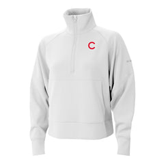 Chicago Cubs Columbia Women's Wickhams Hills Raglan Omni-Wick Quarter-Zip Pullover - White Pullover
