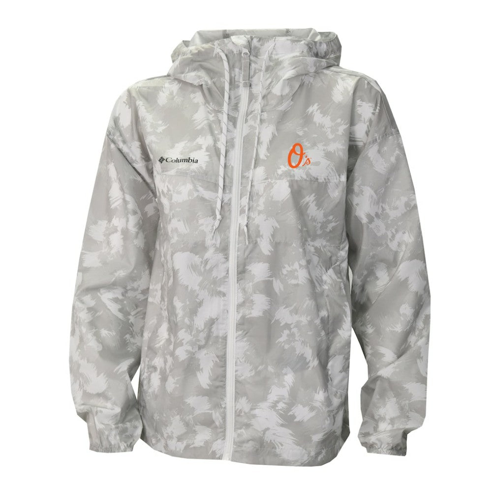 Baltimore Orioles Columbia Women's Flash Challenger Full-Zip Hoodie Windbreaker Jacket - Gray/White Jackets